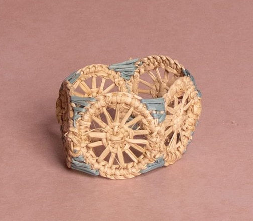 Casa by Josephine Jenno Atlantico Iraca Woven Napkin Ring - Blue