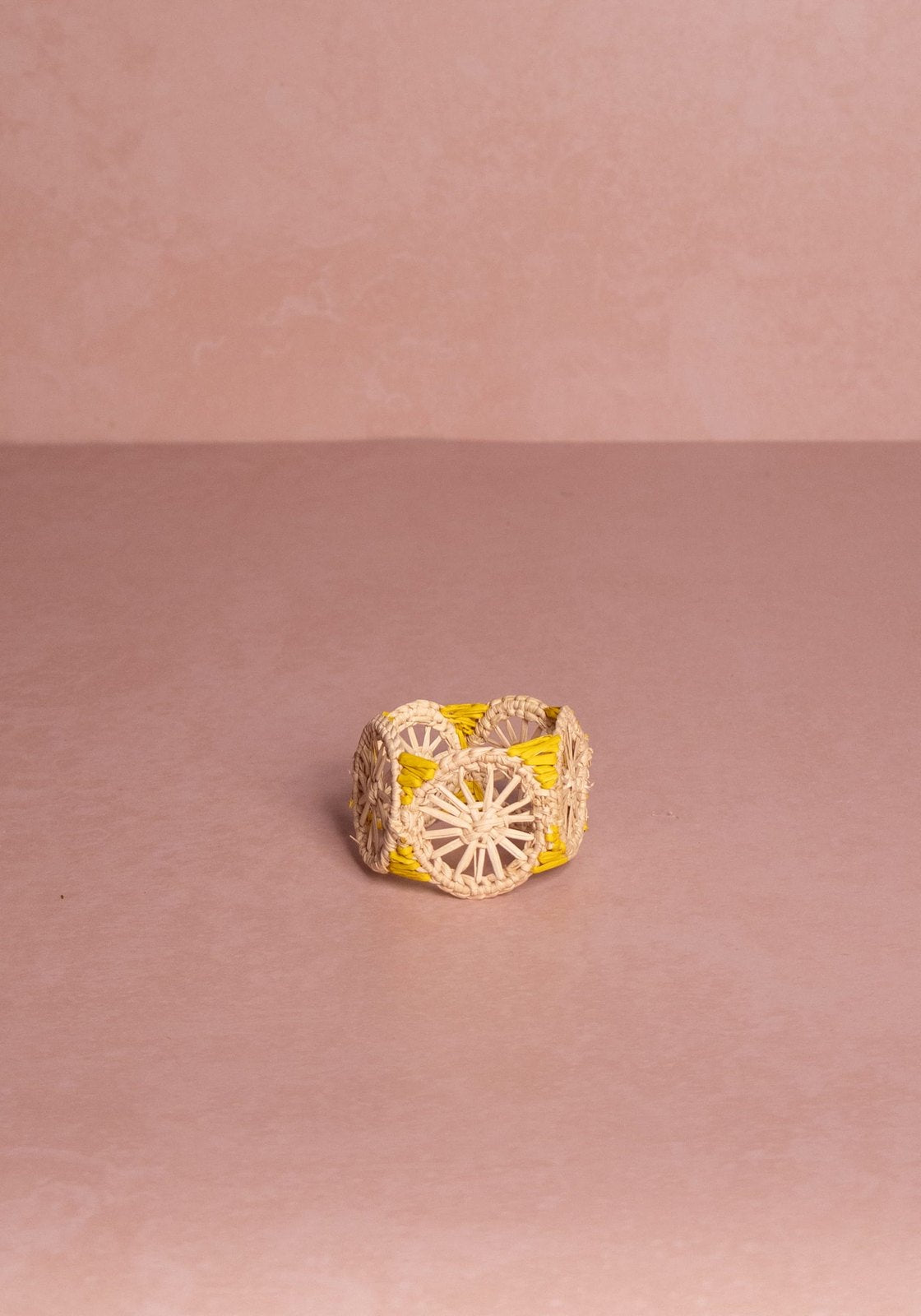 Casa by Josephine Jenno Atlantico Iraca Woven Napkin Ring - Yellow
