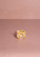 Casa by Josephine Jenno Atlantico Iraca Woven Napkin Ring - Yellow
