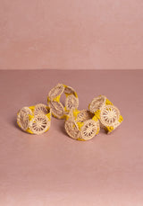 Casa by Josephine Jenno Atlantico Iraca Woven Napkin Ring - Yellow