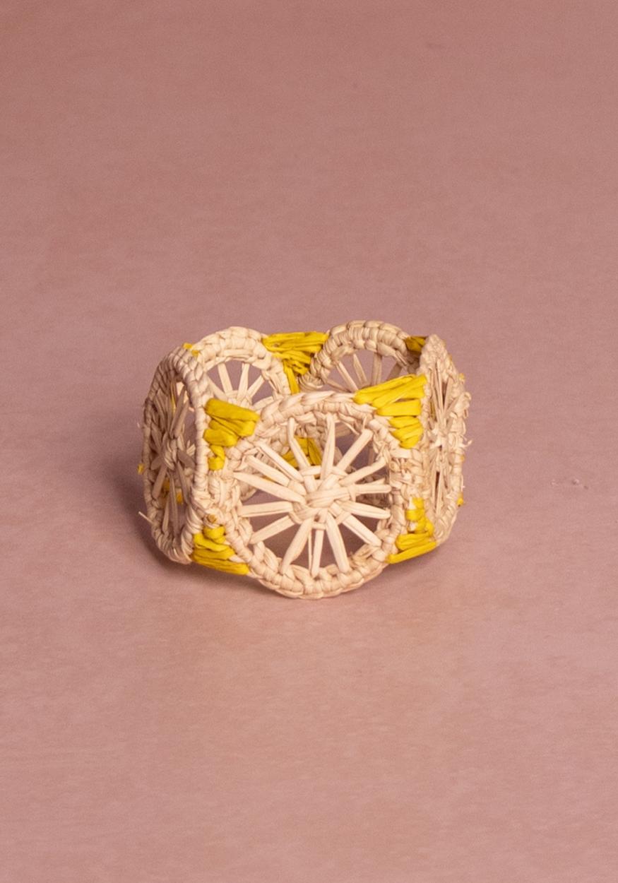 Casa by Josephine Jenno Atlantico Iraca Woven Napkin Ring - Yellow