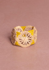 Casa by Josephine Jenno Atlantico Iraca Woven Napkin Ring - Yellow