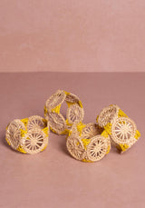 Casa by Josephine Jenno Atlantico Iraca Woven Napkin Ring - Yellow