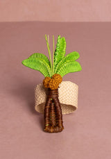 Casa by Josephine Jenno Atlantico Palm Tree Napkin Ring, Green