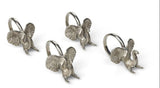 Casa by Josephine Jenno Elephant Safari Pewter Napkin Ring - Set of 4