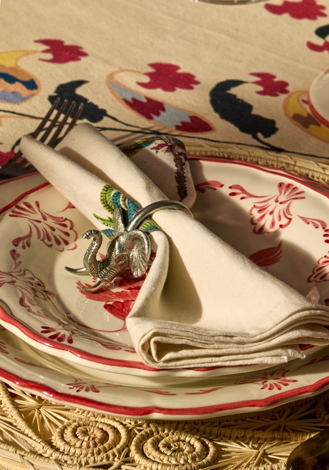 Casa by Josephine Jenno Elephant Safari Pewter Napkin Ring - Set of 4