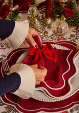 Casa by Josephine Jenno Bordeaux Scallop Napkin - Set of 4