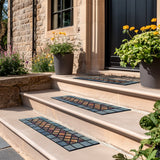 Nicoman Eco-Friendly Rubber Step Mat Blue Border - 75cm x 25cm