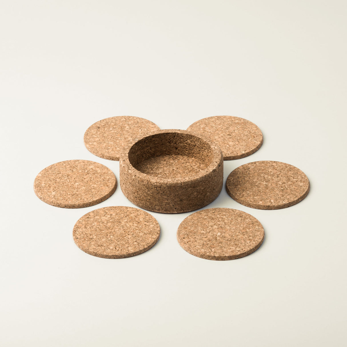 Portuguese Treasures Set of 6 Cork Coasters with Bottle Holder