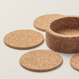 Portuguese Treasures Set of 6 Cork Coasters with Bottle Holder