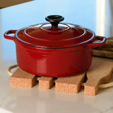 Portuguese Treasures Natural Cork Bottle Trivet with Rope Handles