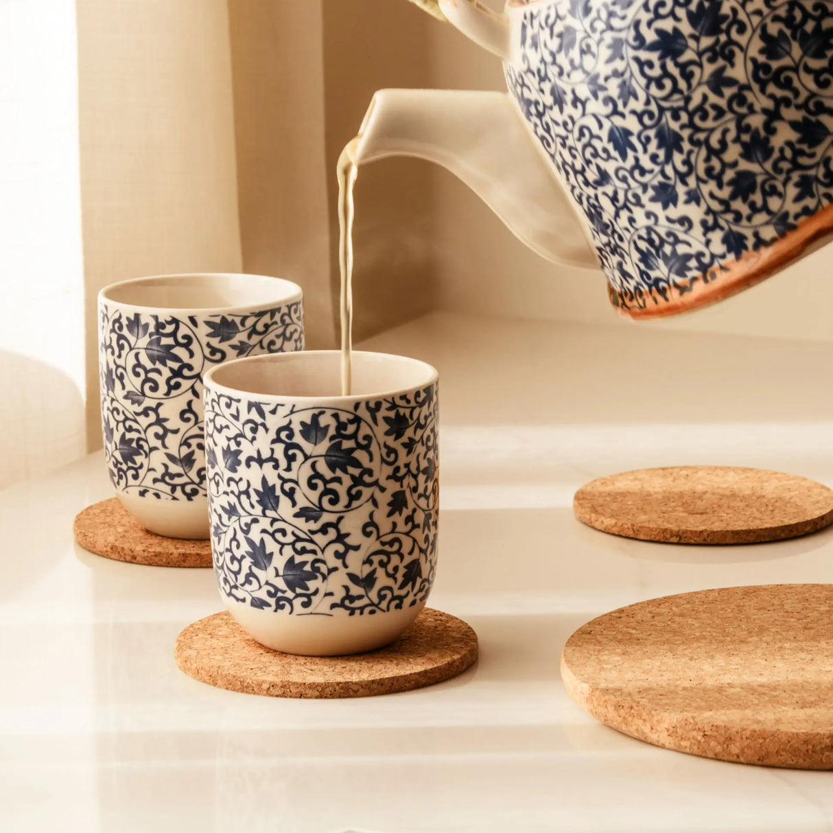 Portuguese Treasures Natural Round Cork Coasters