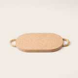 Portuguese Treasures Natural Cork Rectangular Trivet with Rope Handles