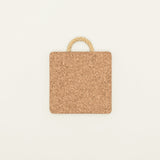Portuguese Treasures Square Natural Cork Trivet with Rope Handle