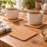 Portuguese Treasures Natural Square Cork Coasters