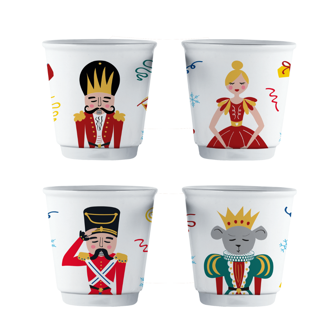 Bialetti Nutcracker Espresso Cups - Set of 4