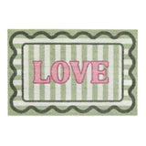 The Rugs Washable Mats Bordered Design