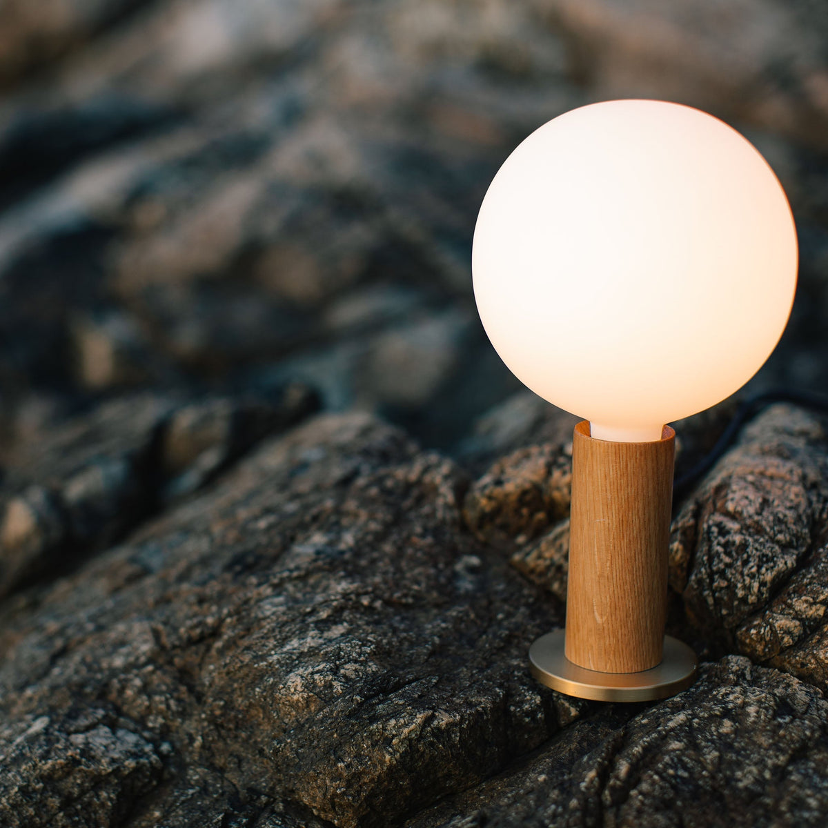 Tala Knuckle Table Lamp in Walnut
