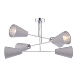 Pagazzi Oden 6-Light Grey Semi-Flush Ceiling Light