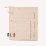 Wild & Stone Reusable Produce Bags - Organic Cotton - Pack of 3