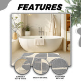 Stockholm Bath Mat Cotton Floor Rug by OLIVIA ROCCO