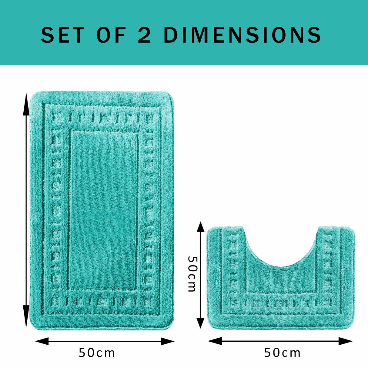 Miami 2 Piece Duck Egg Bath Mat & Pedestal Set by OLIVIA ROCCO