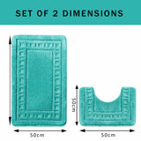 Miami 2 Piece Duck Egg Bath Mat & Pedestal Set by OLIVIA ROCCO