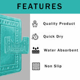 Miami 2 Piece Duck Egg Bath Mat & Pedestal Set by OLIVIA ROCCO