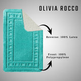 Miami 2 Piece Duck Egg Bath Mat & Pedestal Set by OLIVIA ROCCO