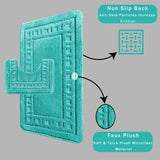 Miami 2 Piece Duck Egg Bath Mat & Pedestal Set by OLIVIA ROCCO
