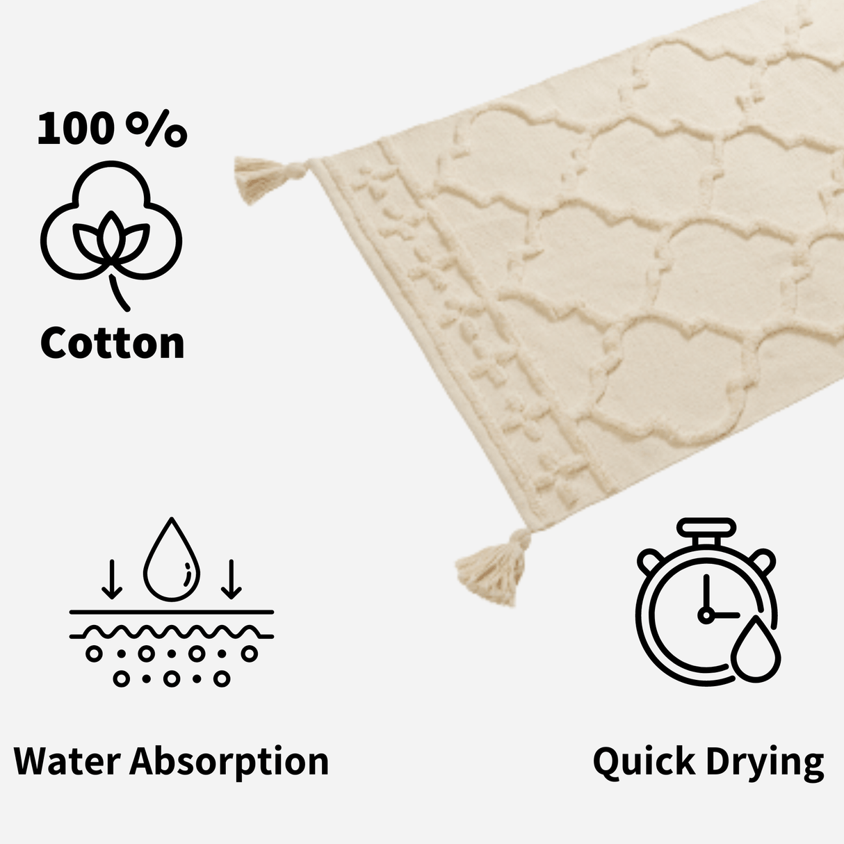 Marrakesh Hand Woven Cotton Rug by OLIVIA ROCCO