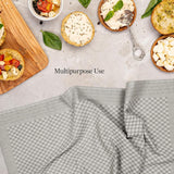Pack of 5 Large Super Absorbent 100 Percent Cotton Tea Towels by OLIVIA ROCCO