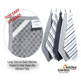 5 Pack Super Absorbent Check Quick Drying Cotton Terry Kitchen Tea Towels by OLIVIA ROCCO