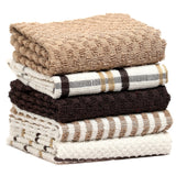5 Pack Super Absorbent Check Quick Drying Cotton Terry Kitchen Tea Towels by OLIVIA ROCCO