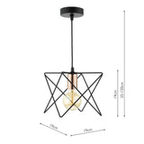 Pagazzi Olson 1 Light Black Ceiling Light