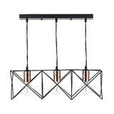 Pagazzi Olson 3 Light Black Ceiling Light