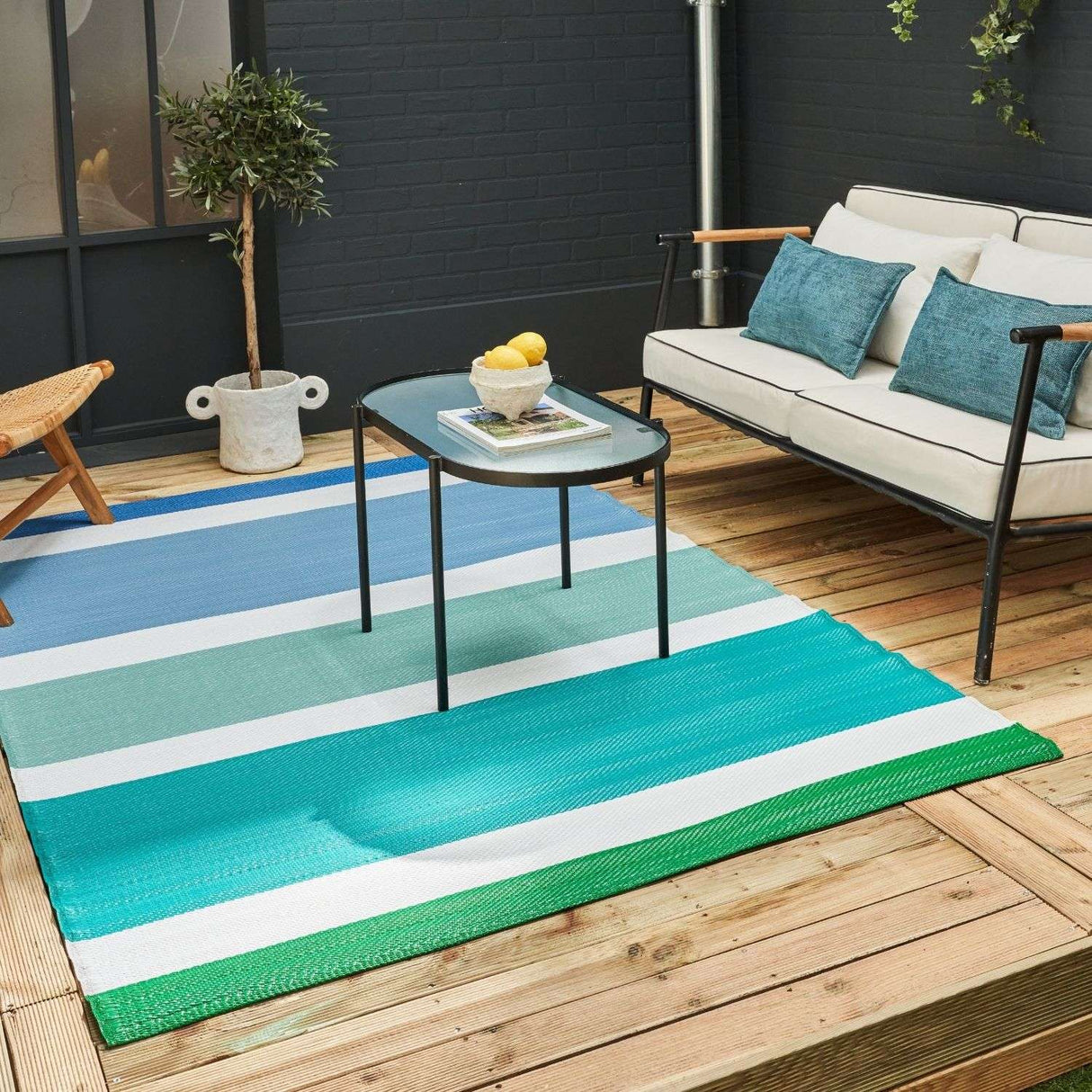 The Rugs Rainbow Outdoor Rug Blue | 1030