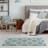 The Rugs Moroccan Duck Egg Blue Shaggy Rug 650