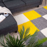 Myshaggy Geometric Yellow Rug by The Rugs
