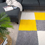 Myshaggy Geometric Yellow Rug by The Rugs