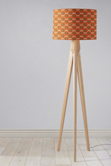 Shadowbright Orange Retro Floral Ceiling or Table Lampshade
