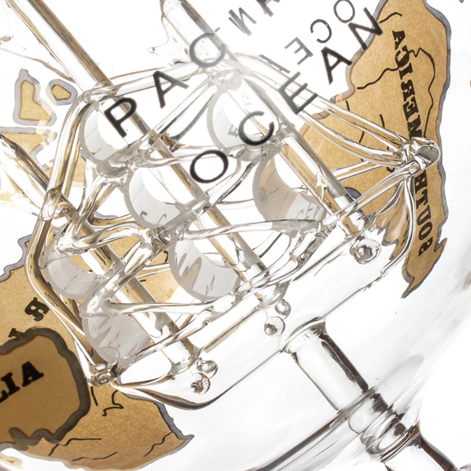 Jeray Bar Originale Gold Ship Globe Decanter, 750ml