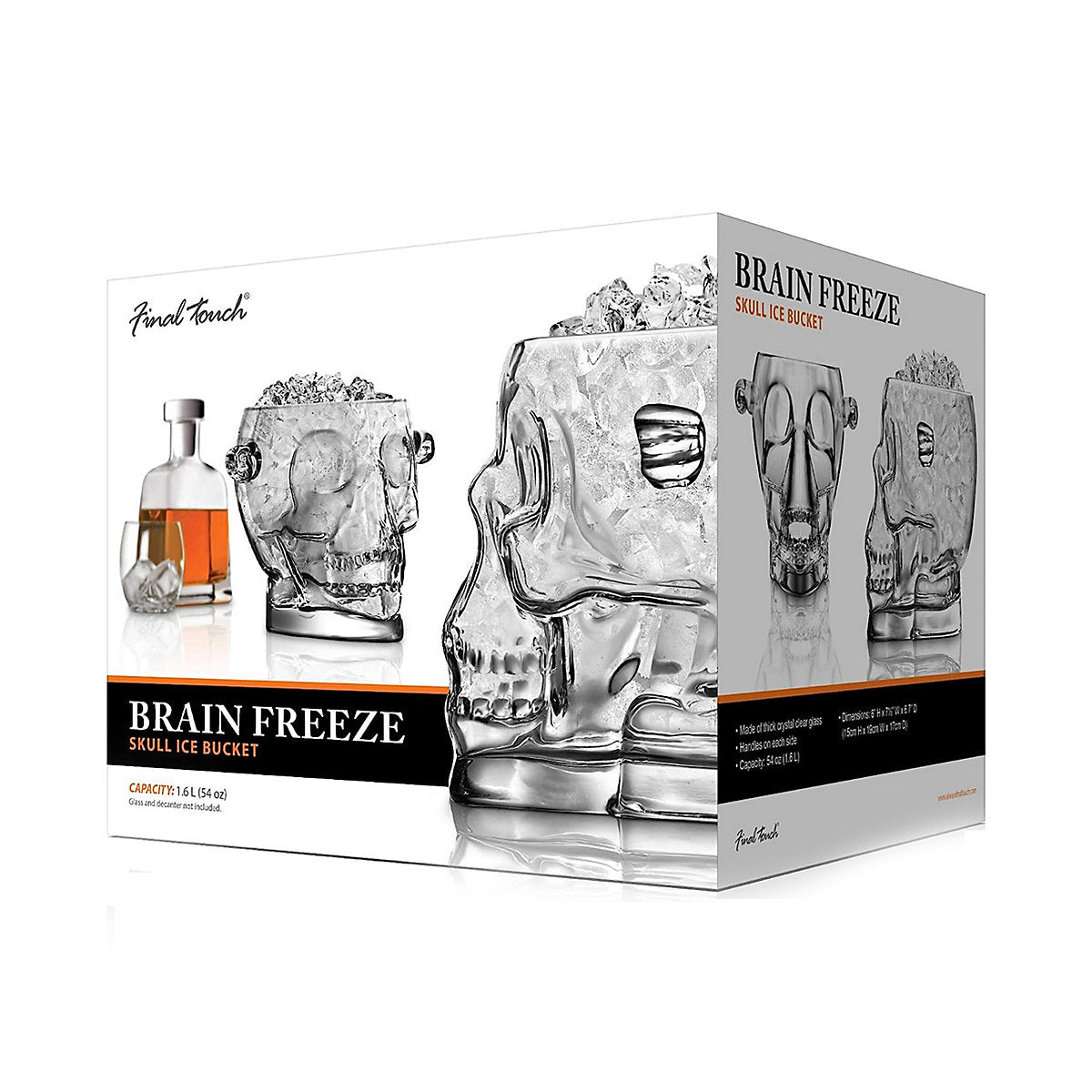 Final Touch Brainfreeze Skull Ice Bucket, 1.6 Litres