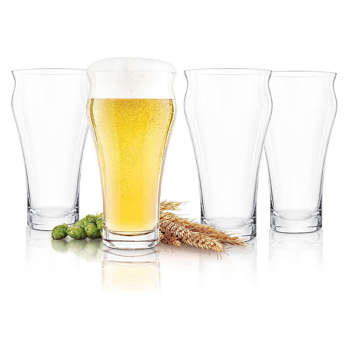Final Touch Brewhouse Beer Glass, Set of 4, 591ml