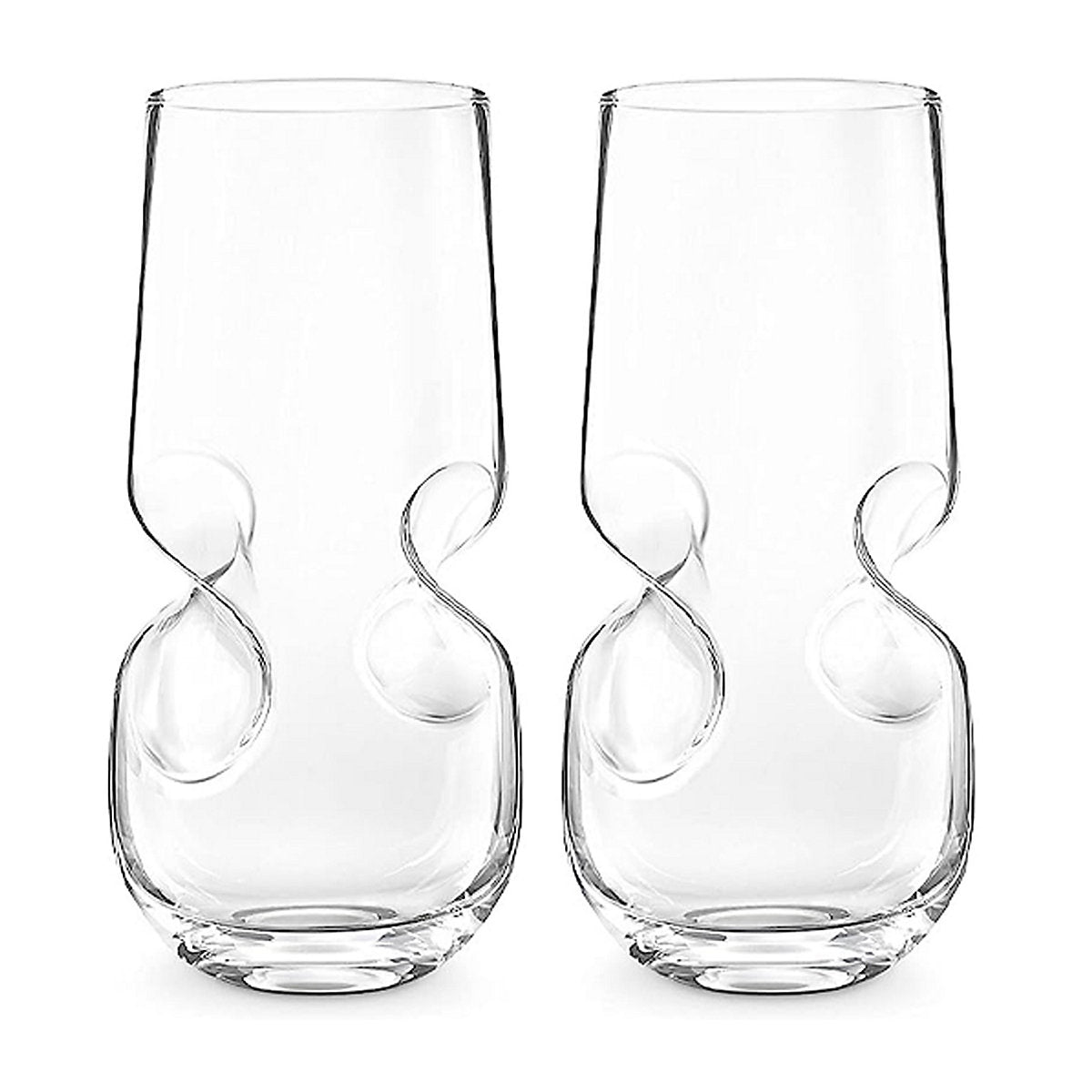 Final Touch Bubbles Seltzer Bubbly Beverage Glasses, Set Of 2, 500ml