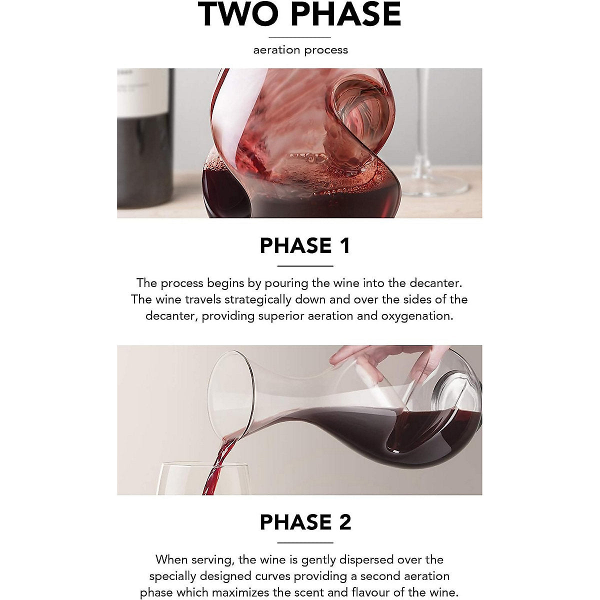 Final Touch L'Grand Conundrum Aerator Decanter, 750ml