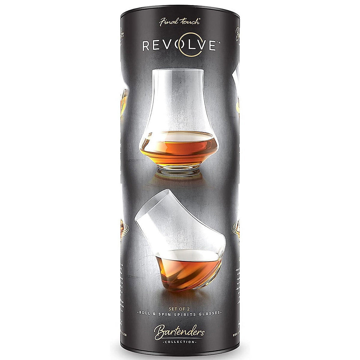 Final Touch Revolve Taster Glasses, Pack of 2, 195ml