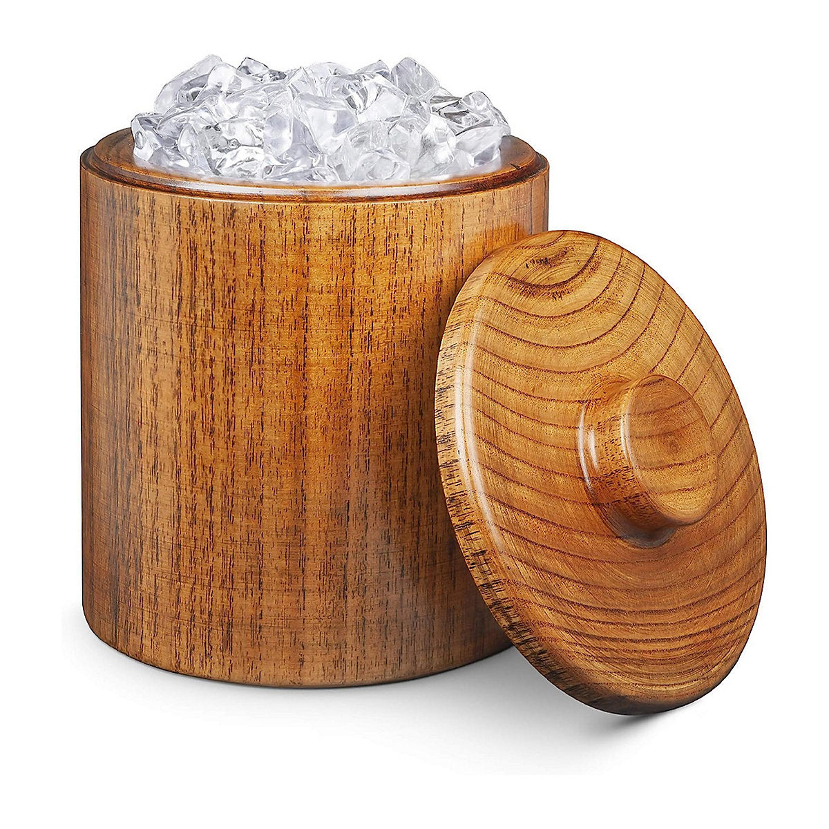 Final Touch Solid Wood Ice Bucket, 1.2 Litres