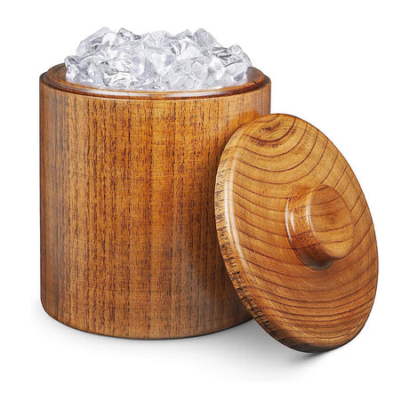 Final Touch Solid Wood Ice Bucket, 1.2 Litres