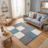 Myshaggy Geometric Duck Egg Blue Rug | The Rugs